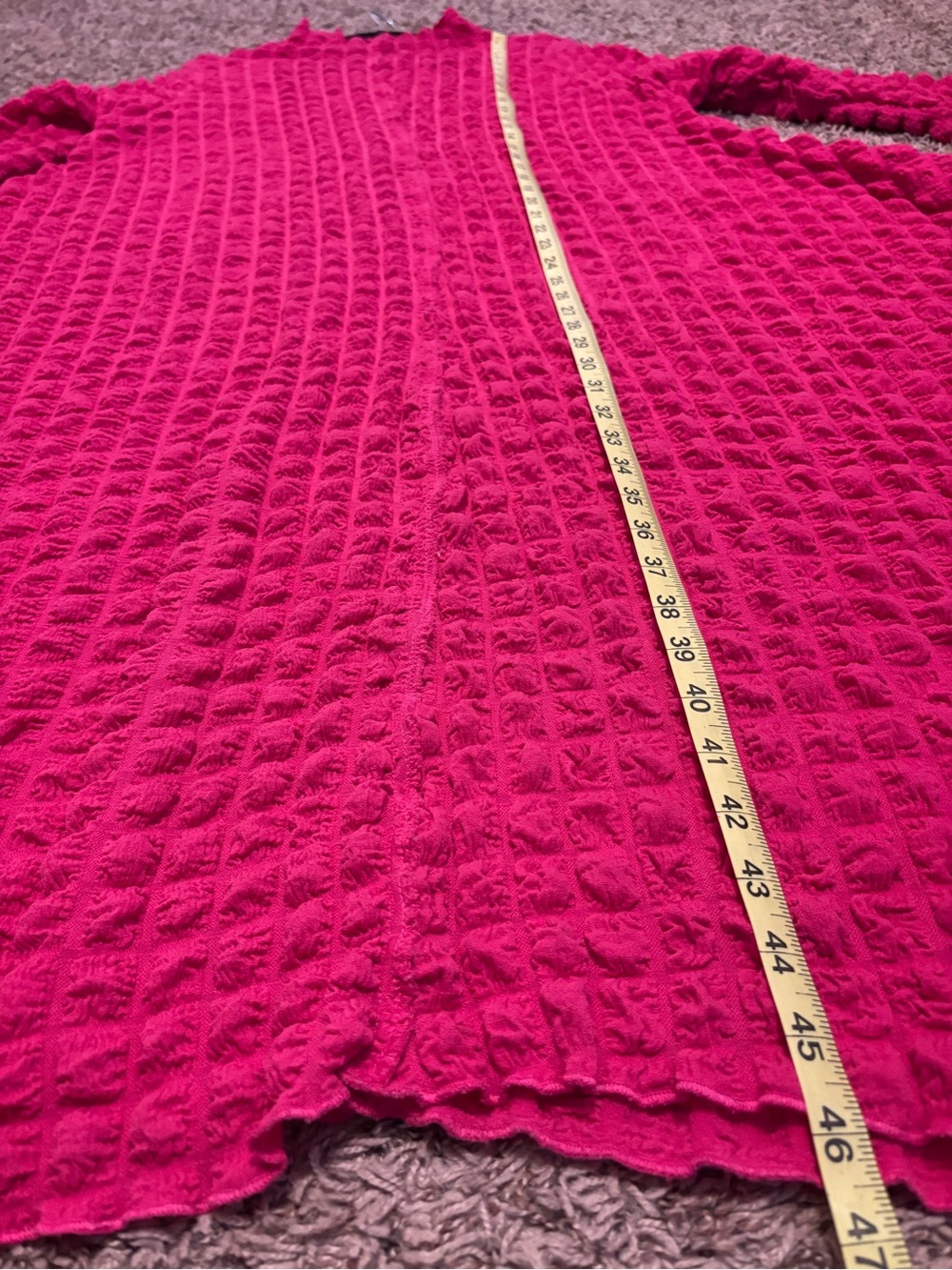 Women's Textured Maxi Dress in Hot Pink - Picture 5 of 5